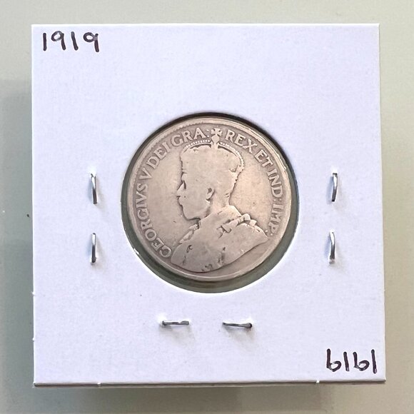 1916, 1917, 1918 & 1919 Canada Sterling Silver 4 x 25¢ Coins! - Picture 10 of 13